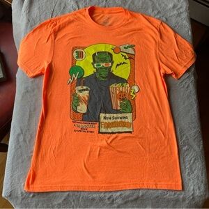 Universal Studios Orange Graphic Halloween T-Shirt Medium